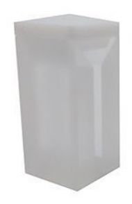 Microcubeta tipo 17, vidro, caminho �ptico 10mm, vol. 0,4mL