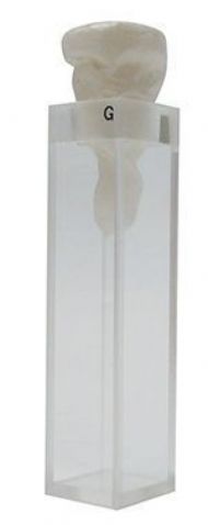Macrocubeta fluor�metro tipo 23, vidro, caminho �ptico 10mm, volume 3,5mL