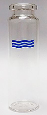 Vial Headspace crimp, transparente, fundo redondo, volume 22mL